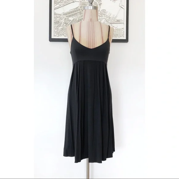 gap little black dress Long Black Formal Dress with Three-Quarter Sleeves Black / 6 main image 1